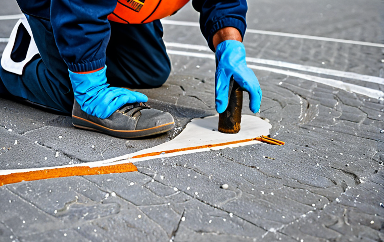 농구코트 관리 팁 - Court Cleaning in Madrid**

"A groundskeeper in appropriate work clothes is sweeping leaves and debr...