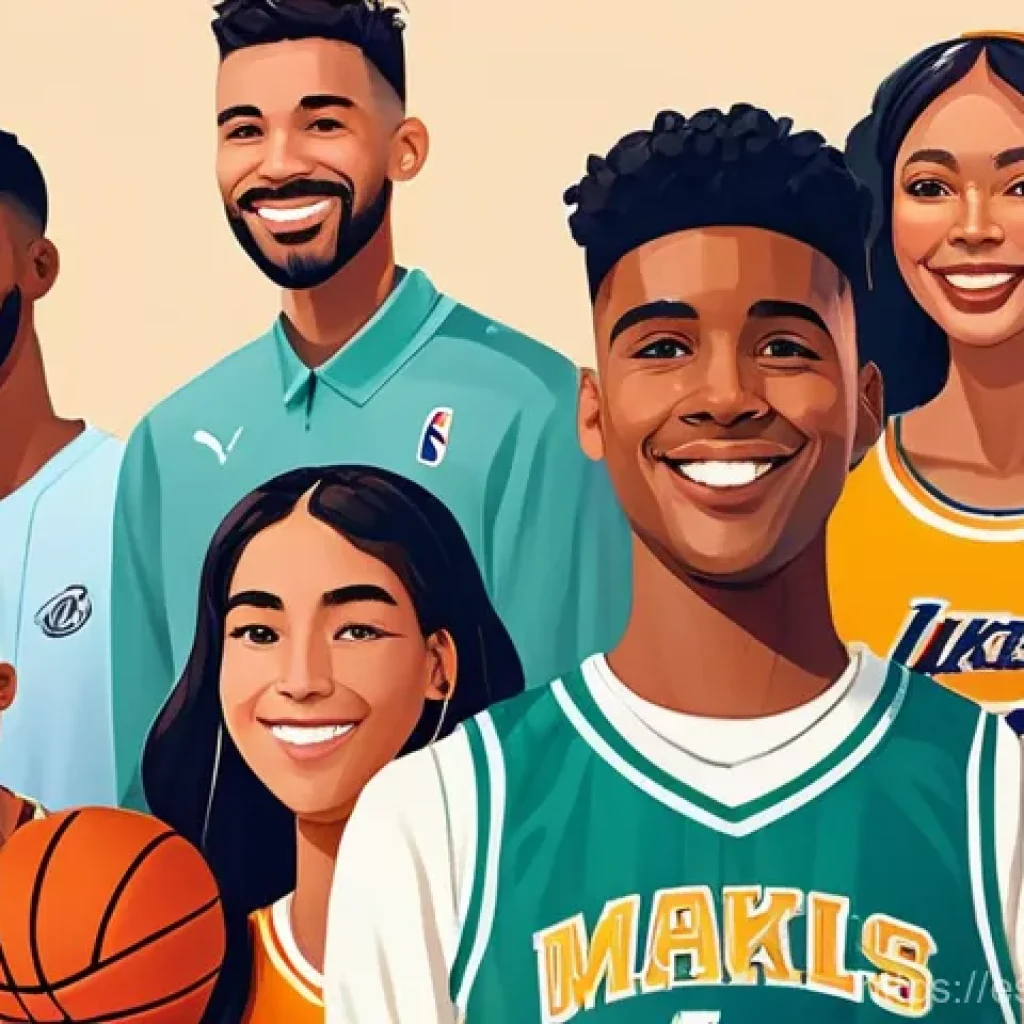 농구 블로그 수익화 전략 - **Prompt:** A dynamic and inclusive virtual basketball fan meetup taking place on a video conferenci...